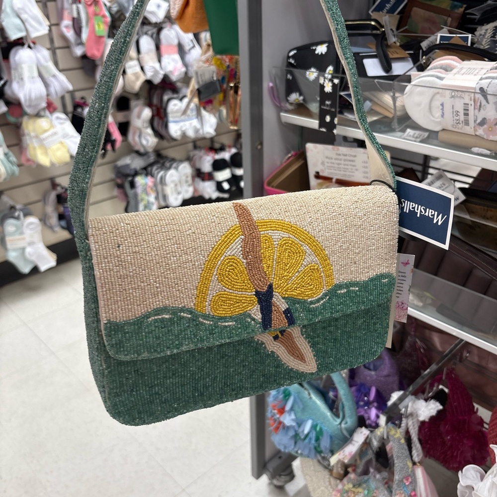 trending marshall’s lemon beaded bag popular
